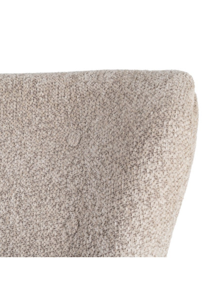 Fauteuil beige sans accoudoirs en tissu 78x77x72 cm Belorio Ixia - 7