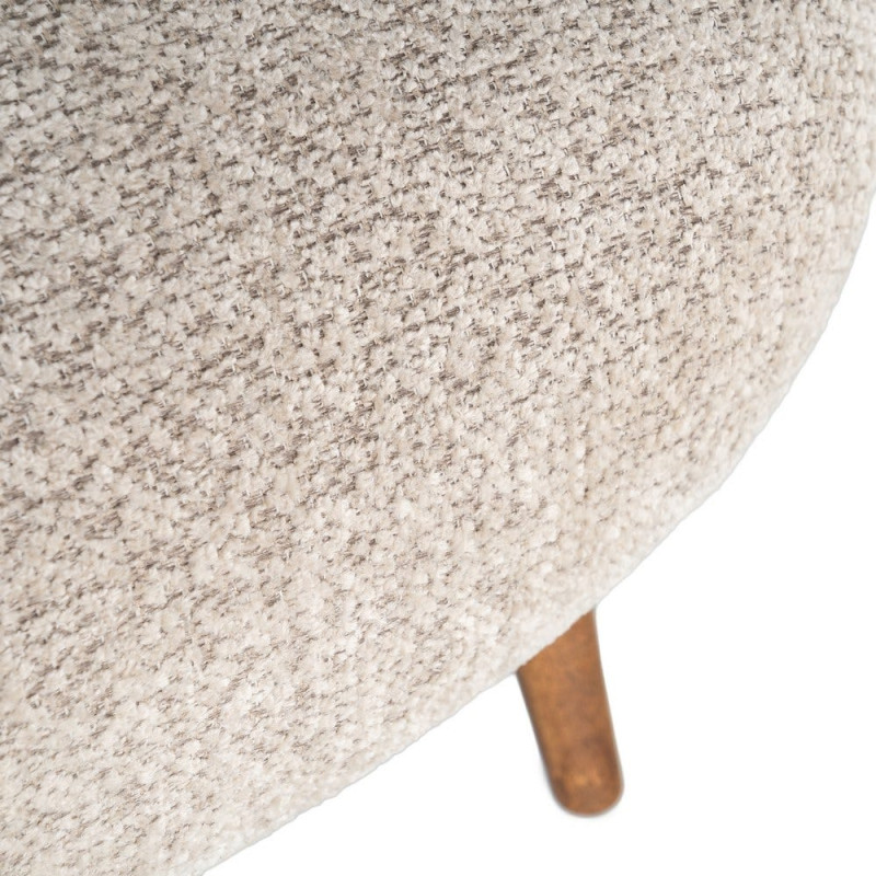 Fauteuil beige sans accoudoirs en tissu 78x77x72 cm Belorio Ixia - 10