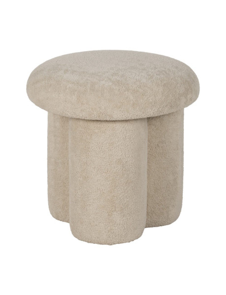 Pouf champignon beige en tissu 41x41x43 cm Esmavio Ixia - 1