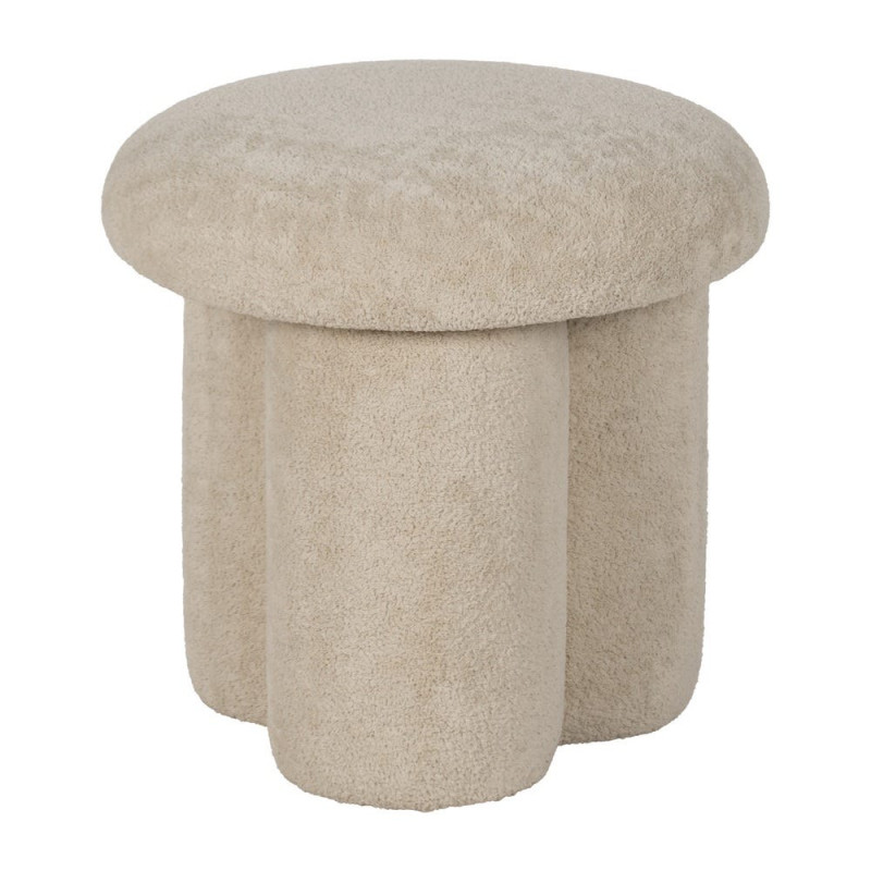 Pouf champignon beige en tissu 41x41x43 cm Esmavio Ixia - 1