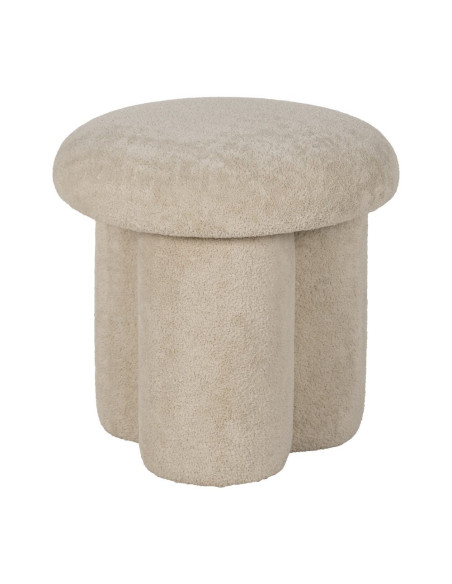 Pouf champignon beige en tissu 41x41x43 cm Esmavio Ixia - 1