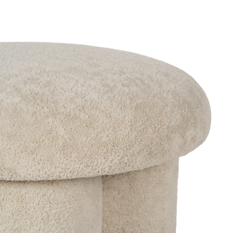 Pouf champignon beige en tissu 41x41x43 cm Esmavio Ixia - 4