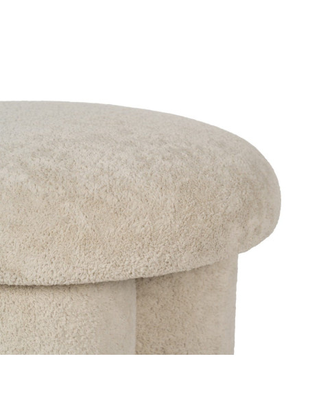 Pouf champignon beige en tissu 41x41x43 cm Esmavio Ixia - 4