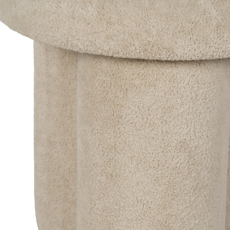 Pouf champignon beige en tissu 41x41x43 cm Esmavio Ixia - 5