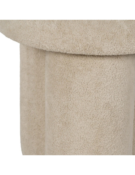 Pouf champignon beige en tissu 41x41x43 cm Esmavio Ixia - 5