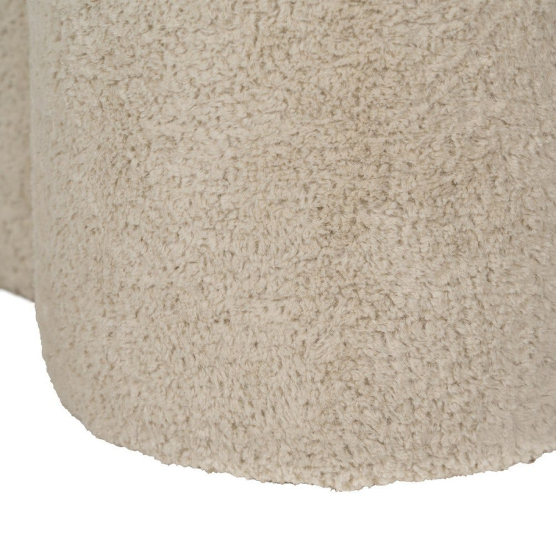 Pouf champignon beige en tissu 41x41x43 cm Esmavio Ixia - 6