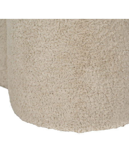 Pouf champignon beige en tissu 41x41x43 cm Esmavio Ixia - 6
