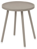 Table d’appoint ronde taupe en polypropylène et acier Ø40x45 cm Silulia