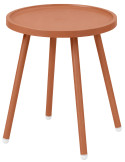 Table d’appoint ronde terracotta en polypropylène et acier Ø40x45 cm Silulia