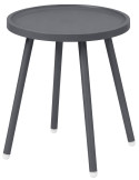Table d’appoint ronde gris anthracite en polypropylène et acier Ø40x45 cm Silulia