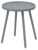 Table d’appoint ronde grise en polypropylène et acier Ø40x45 cm Silulia