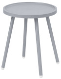 Table d’appoint ronde gris clair en polypropylène et acier Ø40x45 cm Silulia