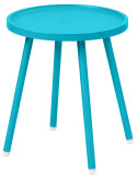 Table d’appoint ronde bleu turquoise en polypropylène et acier Ø40x45 cm Silulia
