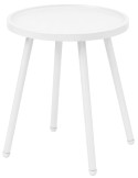 Table d’appoint ronde blanche en polypropylène et acier Ø40x45 cm Silulia