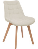 Chaise salle à manger velours côtelé beige 53x63x84 cm Izaiola