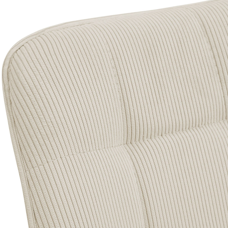 Chaise salle à manger velours côtelé beige 53x63x84 cm Izaiola  - 5