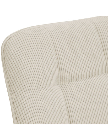 Chaise salle à manger velours côtelé beige 53x63x84 cm Izaiola  - 5