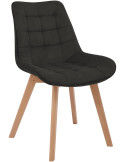 Chaise salle à manger velours côtelé anthracite 53x63x84 cm Izaiola