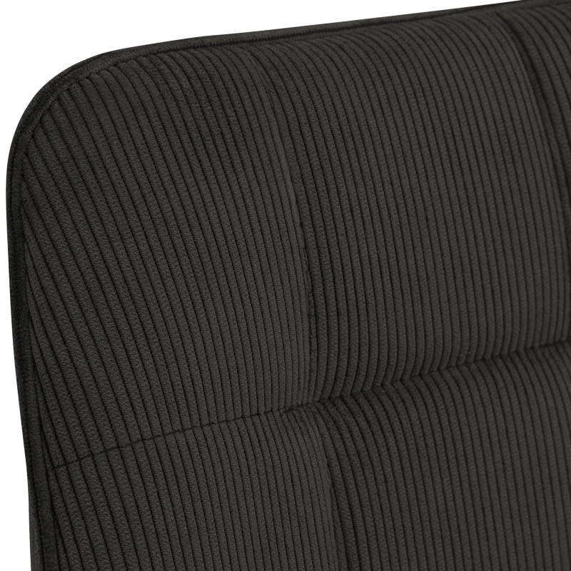 Chaise salle à manger velours côtelé anthracite 53x63x84 cm Izaiola  - 5