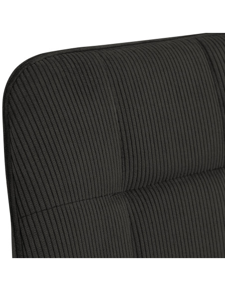 Chaise salle à manger velours côtelé anthracite 53x63x84 cm Izaiola  - 5