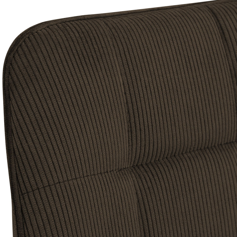 Chaise salle à manger velours côtelé marron 53x63x84 cm Izaiola  - 5