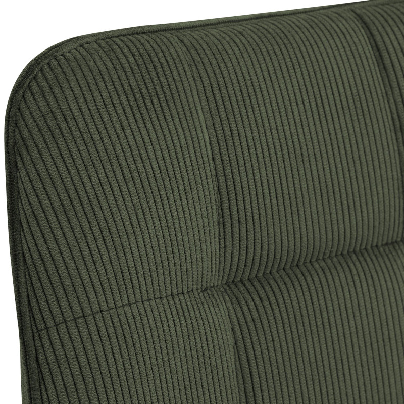 Chaise salle à manger velours côtelé vert olive 53x63x84 cm Izaiola  - 5