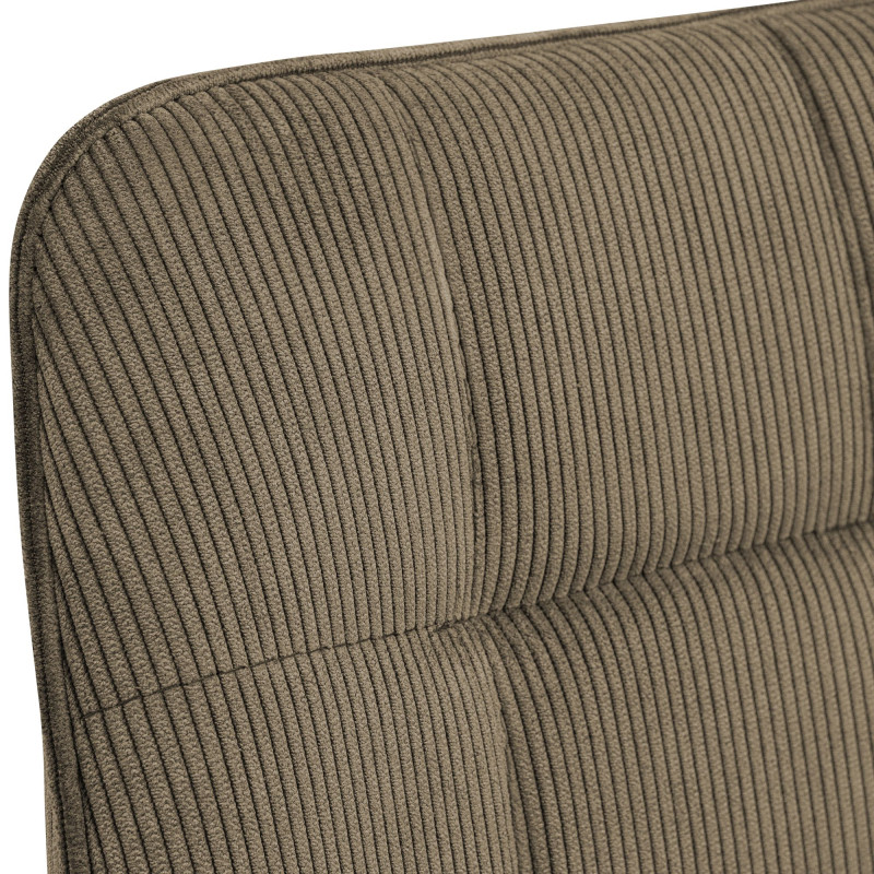 Chaise salle à manger velours côtelé taupe 53x63x84 cm Izaiola  - 5