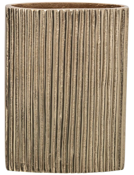 Vase cannelé doré aluminium 17x7x23 cm Veldrik J-Line - 1