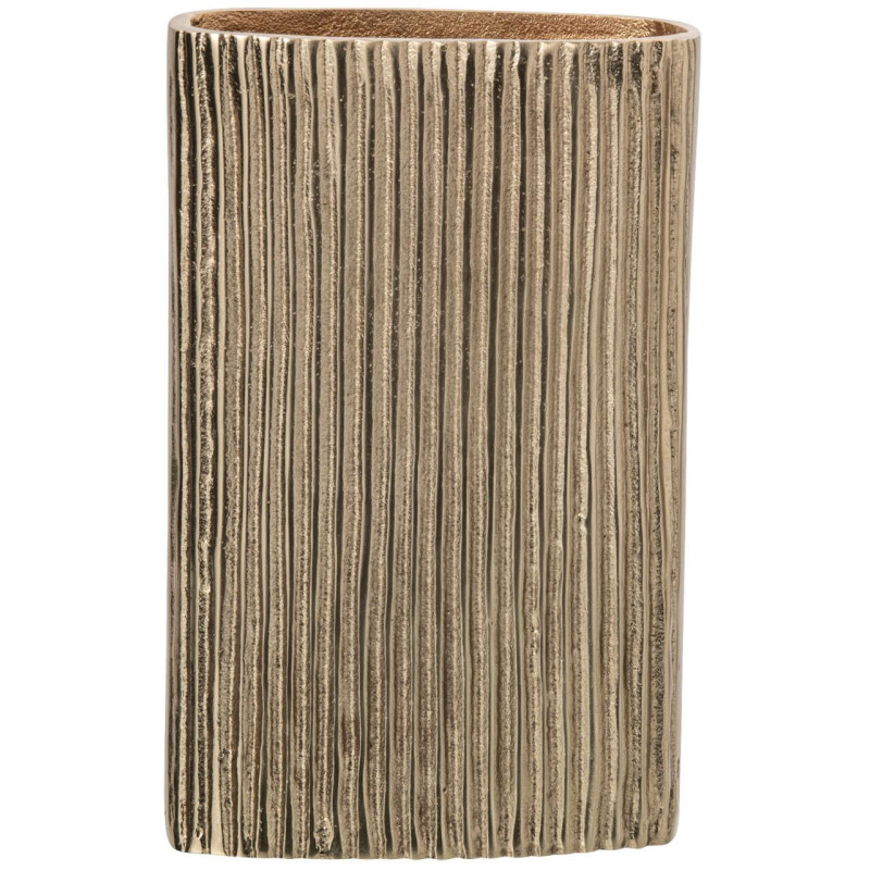 Vase côtelé doré aluminium 19x7x30 cm Veldrik J-Line - 1