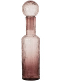 Grande bouteille décorative verre bordeaux 13x13x54,5 cm Rinkora