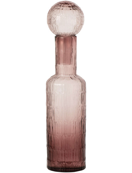 Grande bouteille décorative verre bordeaux 13x13x54,5 cm Rinkora J-Line - 1