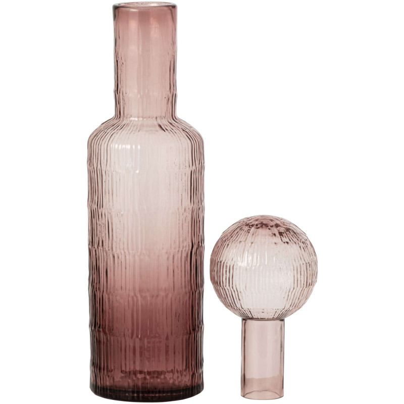 Grande bouteille décorative verre bordeaux 13x13x54,5 cm Rinkora J-Line - 3