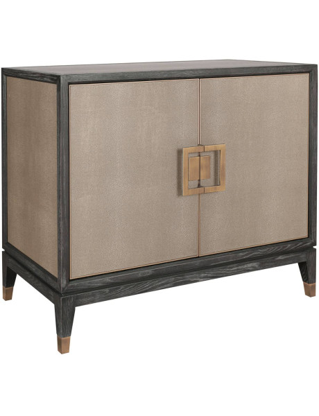 Buffet 2 portes en chêne noir effet galuchat 97x45x85 cm Bloomville Richmond Interiors - 1
