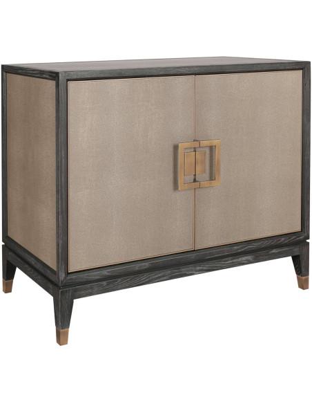 Buffet 2 portes en chêne noir effet galuchat 97x45x85 cm Bloomville Richmond Interiors - 1