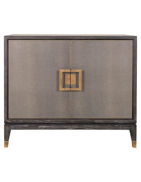 Buffet 2 portes en chêne noir effet galuchat 97x45x85 cm Bloomville Richmond Interiors - 2