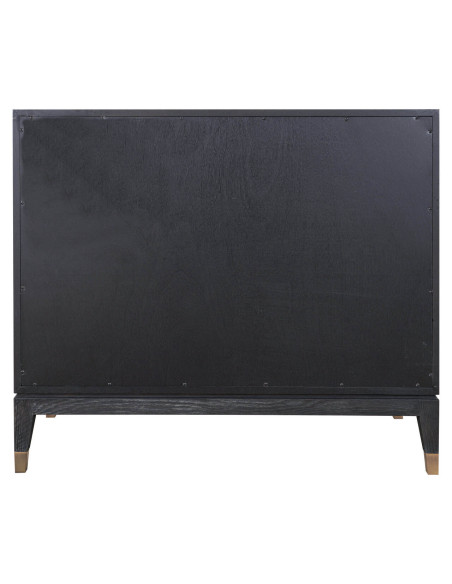 Buffet 2 portes en chêne noir effet galuchat 97x45x85 cm Bloomville Richmond Interiors - 6