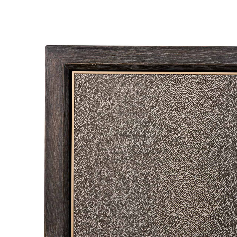 Buffet 2 portes en chêne noir effet galuchat 97x45x85 cm Bloomville Richmond Interiors - 7