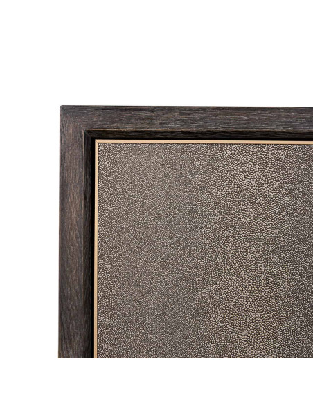 Buffet 2 portes en chêne noir effet galuchat 97x45x85 cm Bloomville Richmond Interiors - 7