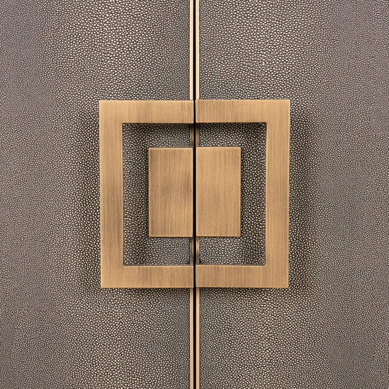 Buffet 2 portes en chêne noir effet galuchat 97x45x85 cm Bloomville Richmond Interiors - 8