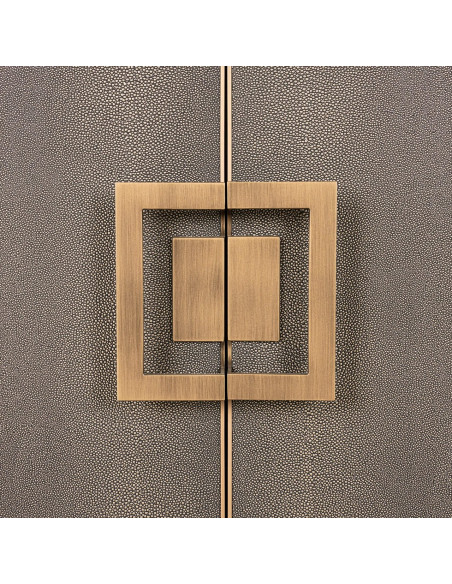 Buffet 2 portes en chêne noir effet galuchat 97x45x85 cm Bloomville Richmond Interiors - 8