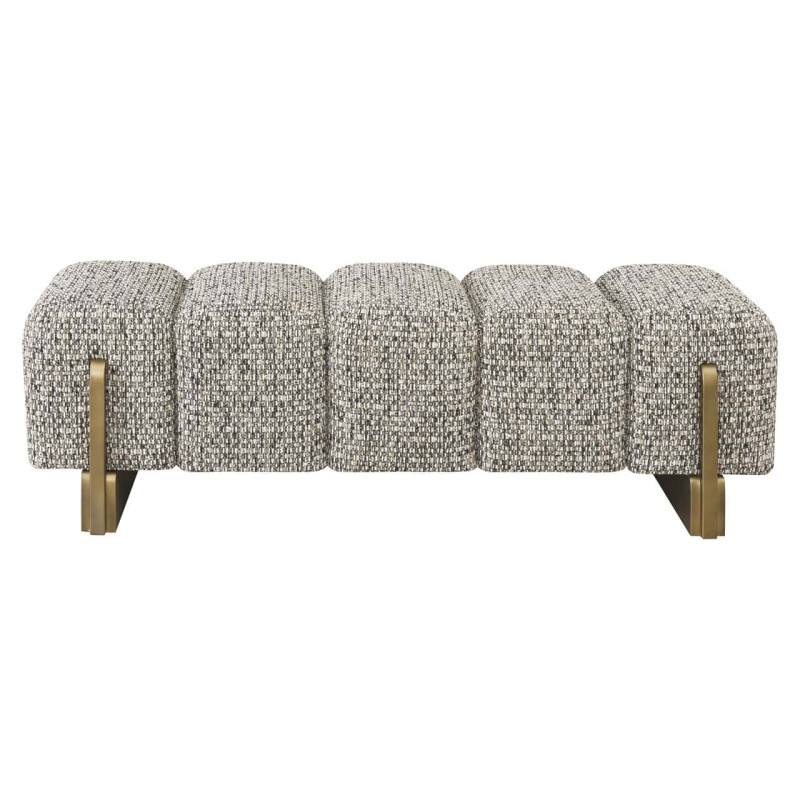 Banquette bout de lit beige grège en polyester 152x51x46,5 cm Caleo Richmond Interiors - 2