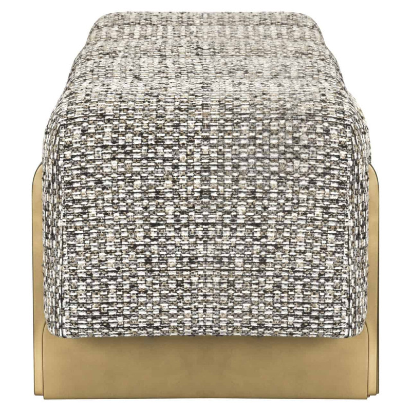 Banquette bout de lit beige grège en polyester 152x51x46,5 cm Caleo Richmond Interiors - 3