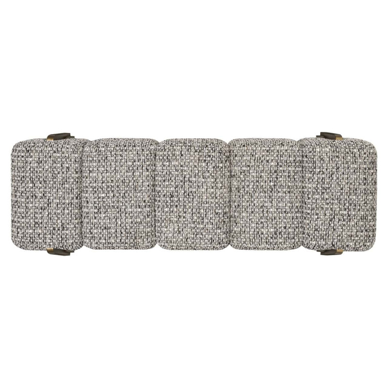 Banquette bout de lit beige grège en polyester 152x51x46,5 cm Caleo Richmond Interiors - 4