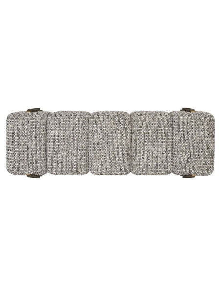 Banquette bout de lit beige grège en polyester 152x51x46,5 cm Caleo Richmond Interiors - 4