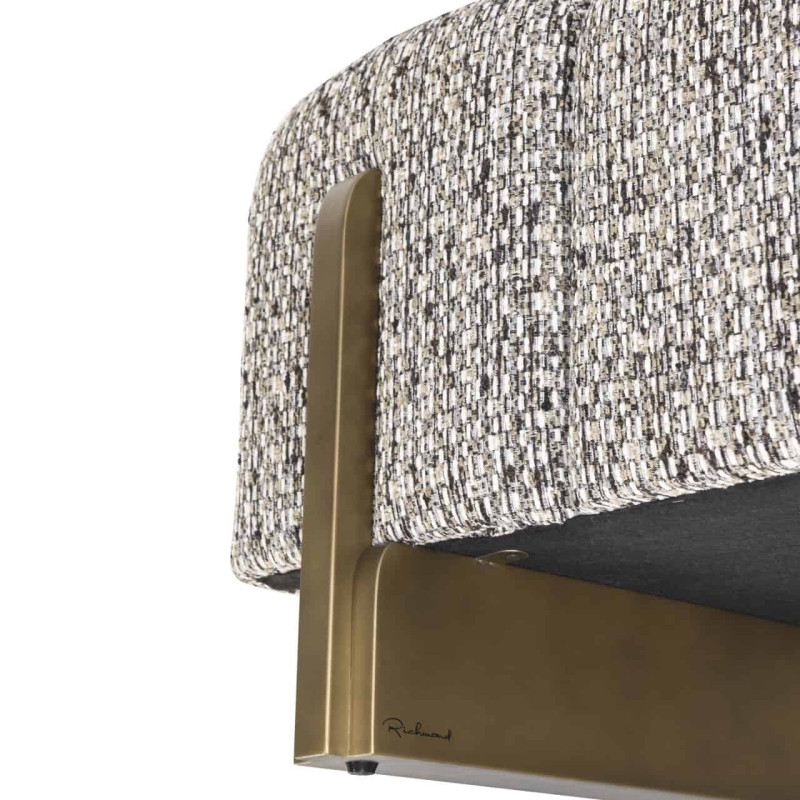 Banquette bout de lit beige grège en polyester 152x51x46,5 cm Caleo Richmond Interiors - 6