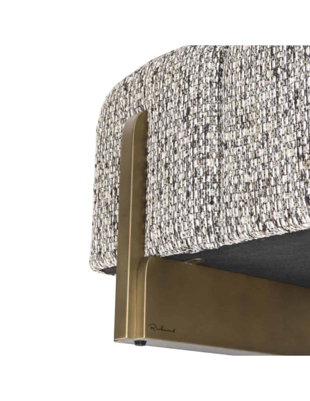 Banquette bout de lit beige grège en polyester 152x51x46,5 cm Caleo Richmond Interiors - 6