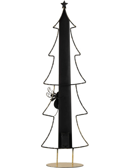 Calendrier de l’Avent LED sapin en métal rouge doré 23x12x78,5 cm Tjerout J-Line - 2