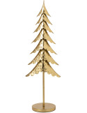 Sapin de Noël décoratif en métal doré 100,5 cm Harmven
