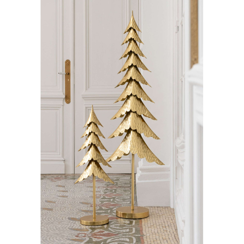 Sapin de Noël décoratif en métal doré 100,5 cm Harmven J-Line - 2