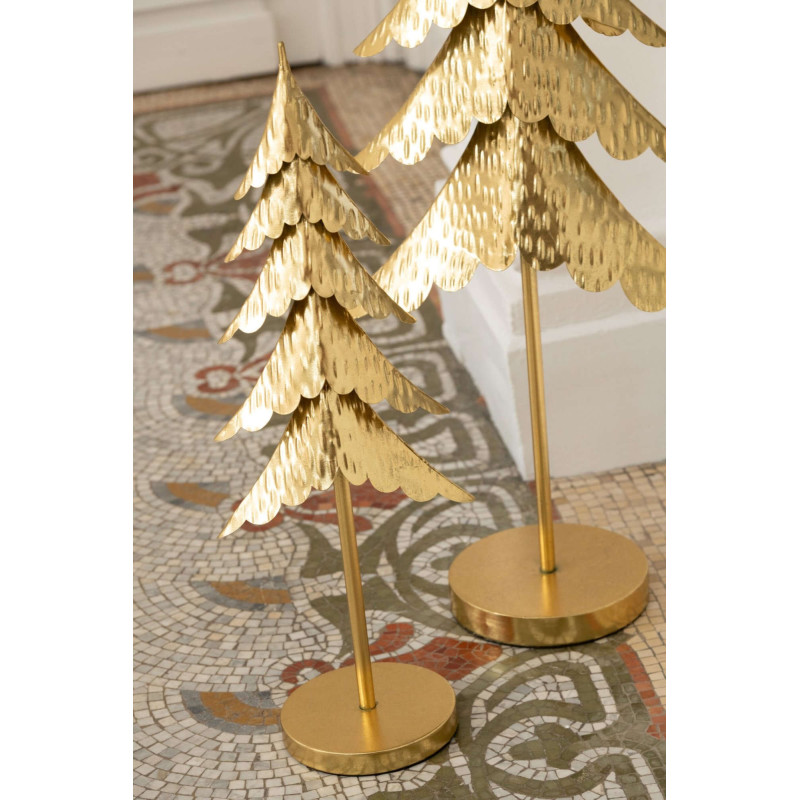Sapin de Noël décoratif en métal doré 100,5 cm Harmven J-Line - 4